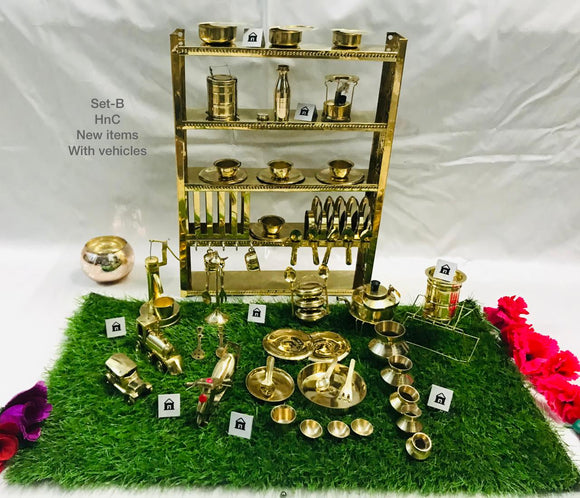 Toy set in Pure Brass for kids-SARV001TSB