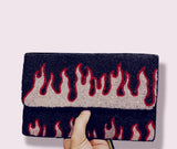 DARIA FIRE , ELEGANT BOHO BEAD CLUTCH FOR WOMEN -PRIYA001BD