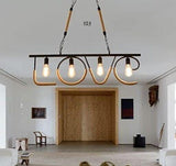 Love Design Vintage Island Lamp Industrial 4 Bulbs Restaurant Island Lighting in Beige-CRAFT001L