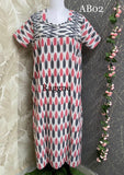 DSR’s Raggne Brand  stylish and  comfy ikkat Nighty -GARI001INW