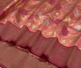 SOUNDARYA, ONION PINK CHANDERI SILK SAREE FOR WOMEN -SA001OP