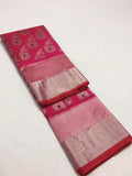PINK SANGEETH, PURE CHANDERI SILK SAREE FOR WOMEN-SA001CSSP