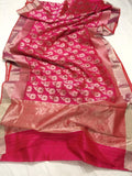 PINK SANGEETH, PURE CHANDERI SILK SAREE FOR WOMEN-SA001CSSP