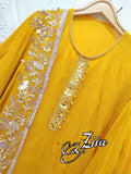 Ziia Exclusive Collection Yellow Kurta Sharara and Duppatta for women -RIDA001Y