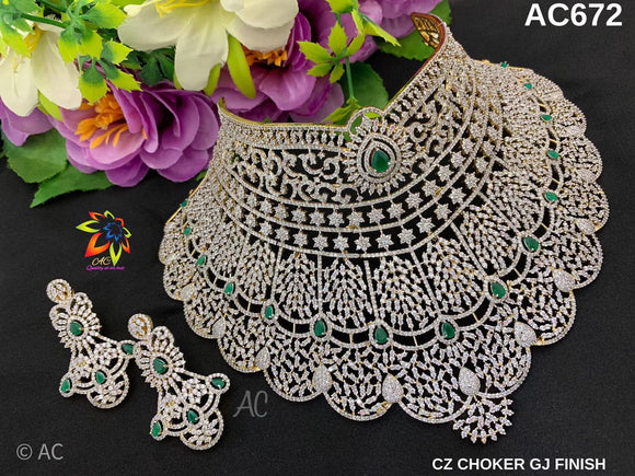 Diamond Heavy Silver Bridal Jewellery Sets Splendid Heavy Bridal