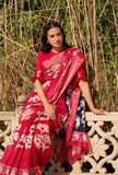 NIRMANA BLOCK COTTON GADWAL SAREE FOR WOMEN -NIRM001MP