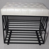EXTRA HEAVY WEIGHT  METAL HEAVY TABLE / SOFA BENCH WITH SHOE RACK -ANUB001SBE