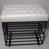 EXTRA HEAVY WEIGHT  METAL HEAVY TABLE / SOFA BENCH WITH SHOE RACK -ANUB001SBE