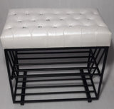 EXTRA HEAVY WEIGHT  METAL HEAVY TABLE / SOFA BENCH WITH SHOE RACK -ANUB001SBE