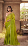 PARROT GREEN AND PINK SHADE  NIRMANA DESIGNER SAREE FOR WOMEN -NIRM001DSR