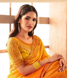 GOLDEN YELLOW SHADE  NIRMANA DESIGNER SAREE FOR WOMEN -NIRM001DSP