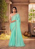 PINK AND BLUE   COMBINATION   NIRMANA DESIGNER SAREE FOR WOMEN -NIRM001DSO