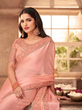 PLUSH PINK SHADE  NIRMANA DESIGNER SAREE FOR WOMEN -NIRM001DSL