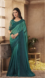 PEACOCK GREEN  SHADE  NIRMANA DESIGNER SAREE FOR WOMEN -NIRM001DSF