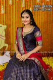 NAVY BLUE KALAMKARI COLLECTION SILK LEHENGA FOR WOMEN -GARI001NB