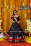 NAVY BLUE KALAMKARI COLLECTION SILK LEHENGA FOR WOMEN -GARI001NB