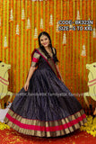 NAVY BLUE KALAMKARI COLLECTION SILK LEHENGA FOR WOMEN -GARI001NB