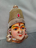 TERRACOTA AMMAN FACE HAND PAINTED AND DECOATED WITH BEAUTIFUL STONE WORK BY HAND-SILVI001AF