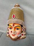 TERRACOTA AMMAN FACE HAND PAINTED AND DECOATED WITH BEAUTIFUL STONE WORK BY HAND-SILVI001AF