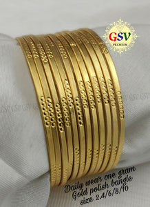 AANSHI, SET OF 12 GOLD PLATED BANGLES FOR WOMEN -SRI001GPBA
