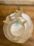 SET OF 4 ,GOLDEN  BUTTERFLY  SERVING DECORATIVE BOWLS -ANUB001DB