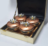 Utlity jars with wooden tray Comes in a Golden  gift box-ANUB001UJ
