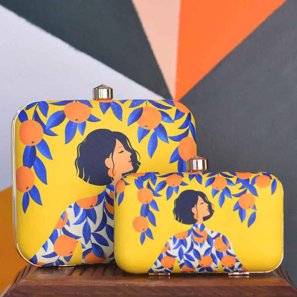 HAPPY GIRL  DESIGN  , Mother's Day Special  Clutches for Mother & Daughter-LR001MDCH