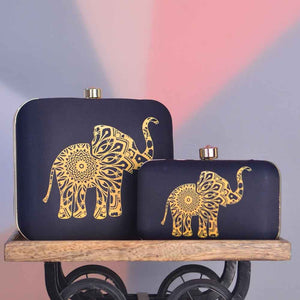 ELEPHANT DESIGN  , Mother's Day Special  Clutches for Mother & Daughter-LR001MDC