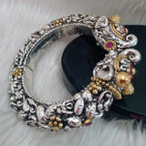 SHIVALIKA, ELEGANT DESIGNER SILVER AND GOLD FINISH KADA FOR WOMEN -NEERA001K