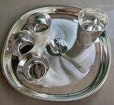 ELEGANT SILVER FINISH DINNER SET -MK001DS
