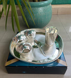 ELEGANT SILVER FINISH DINNER SET -MK001DS