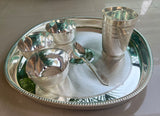 ELEGANT SILVER FINISH DINNER SET -MK001DS