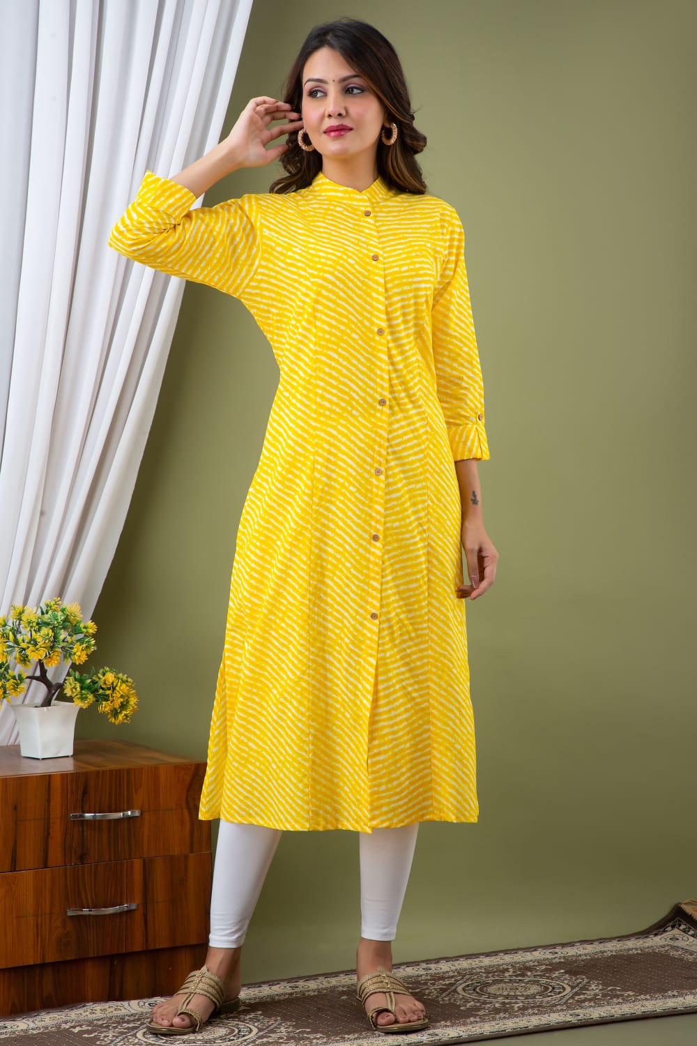 A Line Princess cut Kurti only in Cotton Fabric with side pocket-FOF00 –  www.soosi.co.in