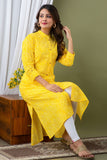 A Line Princess cut Kurti only in Cotton Fabric with side pocket-FOF001YK