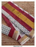 GEETANJALI, HAND BLOCK PRINTED KERALA COTTON SAREE FOR WOMEN -KIA001KCSR