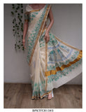 HANSIKA, HAND BLOCK PRINTED KERALA COTTON SAREE FOR WOMEN -KIA001KCSH