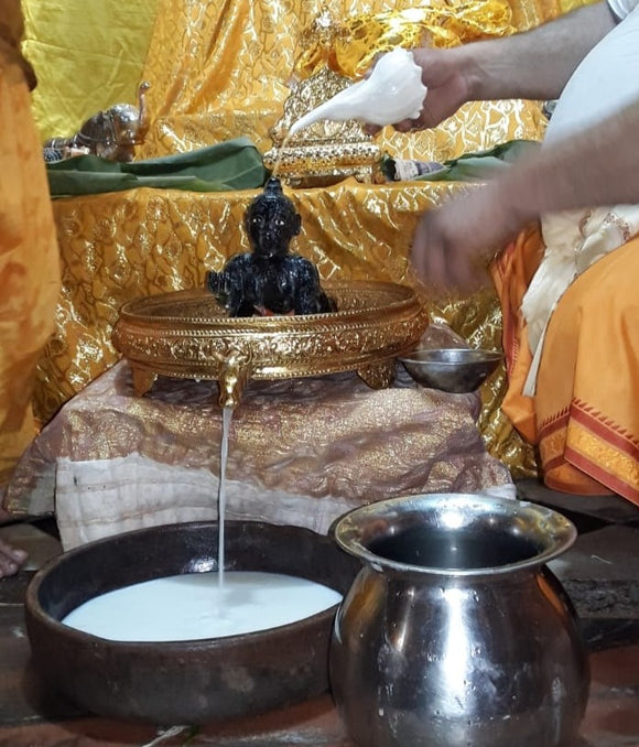 Gold plated Snan Patra with Gomukh for Laddu Gopal -POSH001SP