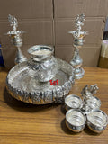 Full set Impressive  antique German washable urli plate with fancy Deepam  with big size kalsha with panchwala extra big-SN001PWS