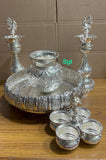 Full set Impressive  antique German washable urli plate with fancy Deepam  with big size kalsha with panchwala extra big-SN001PWS