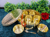 BRASS MASALDANI/MASALA BOX IN HAMMERED FINISH-SKD001MDH