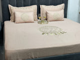 PINK LUXURY 5 PCS KING SIZE SUPER SOFT COTTON BED SHEET SET -PREET001VBS