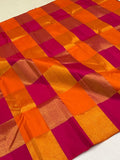 NAYANTARA, ELEGANT CHECKS KANJEEVARAM SILK SAREE FOR WOMEN -PDSC001NT