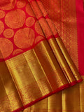 SHILPABALA , ELEGANT RED KANJIVARAM SILK SAREE FOR WOMEN -PDS001KSSSA