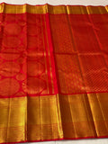 SHILPABALA , ELEGANT RED KANJIVARAM SILK SAREE FOR WOMEN -PDS001KSSSA