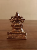 KARTIK , BRONZE FINISH SMALL SIZE GANESHA IDOL -SILP001GS