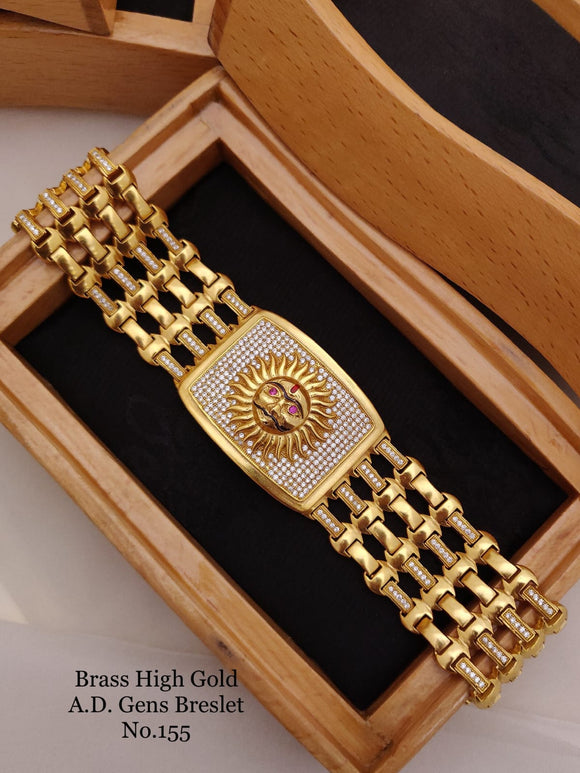 Lovely Design with Diamond Delicate Design Gold Plated Bracelet for Men -  Style C645 – Soni Fashion®