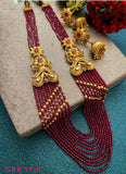 NEERJA, ELEGANT MAROON BEAD LONG NECKLACE SET FOR WOMEN-NEER001BNS