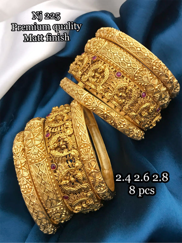 ASHTAMI , ELEGANT BRIDAL GOLD FINISH BRIDAL  BANGLES SET FOR BOTH HANDS-LR001KSBA