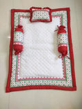 PURE COTTON NEW BORN BABY BED SET COMBO WITH BEAUTIFUL EMBROIDERY WORK -DC001BS