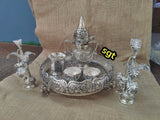 ANGANA, LIMITED EDITION GERMAN SILVER POOJA SET-SILVI001PS